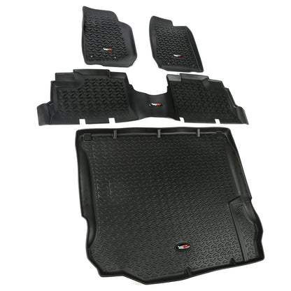 RUGGED RIDGE | 12988.04 | 11-15 Jeep 4-Door Wrangler (Jk) Floor Liners Kit Black