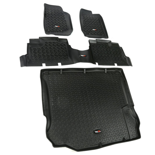 RUGGED RIDGE | 12988.04 | 11-15 Jeep 4-Door Wrangler (Jk) Floor Liners Kit Black