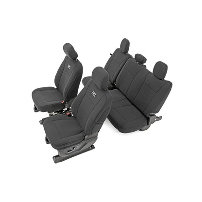 ROUGH COUNTRY Seat Covers | FR Bucket and RR Bench | Ford F-150/Lightning/F-250/F-350 (15-25) | 91018