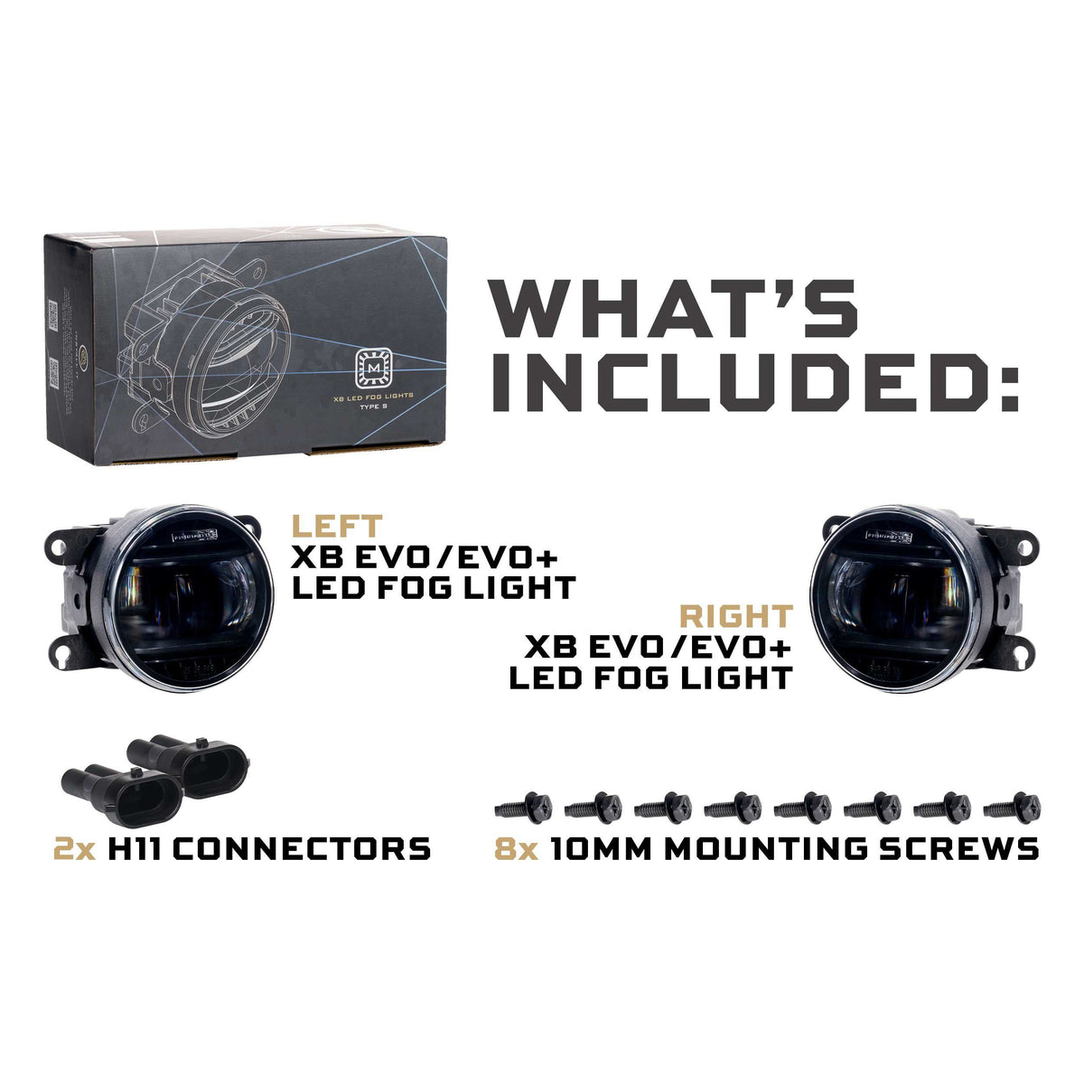 Morimoto XB Evo+ Fog Lights: Type S (White + Yellow / Set)
