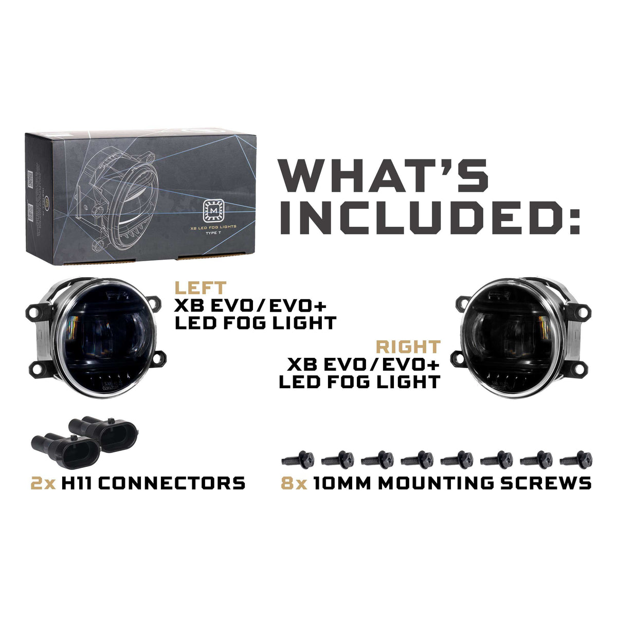 Morimoto XB Evo+ Fog Lights: Type T (White + Yellow / Set)