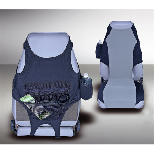 RUGGED RIDGE | 13235.19 | Seat Protector Kit, Fabric, Black/Gray; 76-06 Jeep Cj/Wrangler Yj/Tj