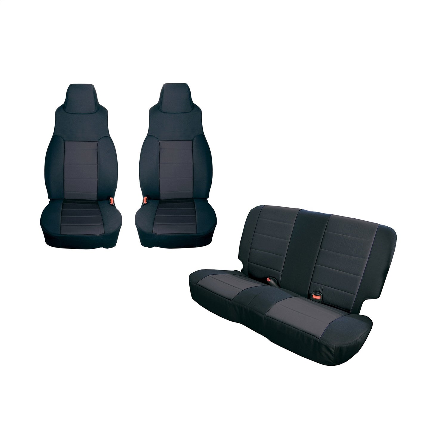 RUGGED RIDGE | 13293.01 | Seat Cover Kit, Black; 03-06 Jeep Wrangler Tj