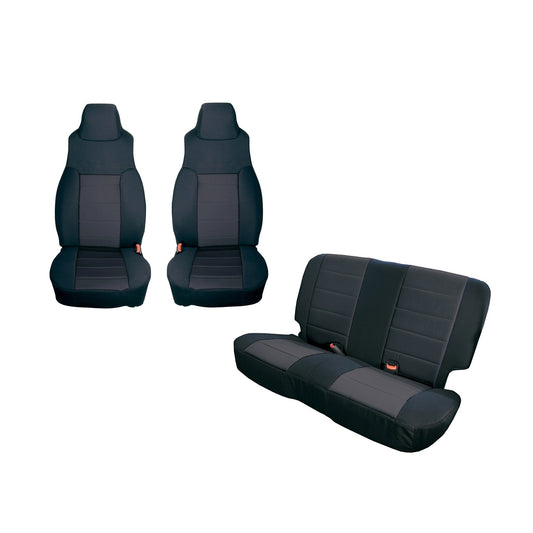 RUGGED RIDGE | 13293.01 | Seat Cover Kit, Black; 03-06 Jeep Wrangler Tj