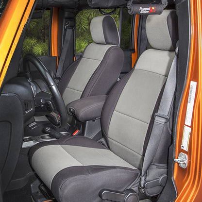 RUGGED RIDGE | 13294.09 | Seat Cover Kit, Black/Gray; 07-10 Jeep Wrangler Jk, 2 Door