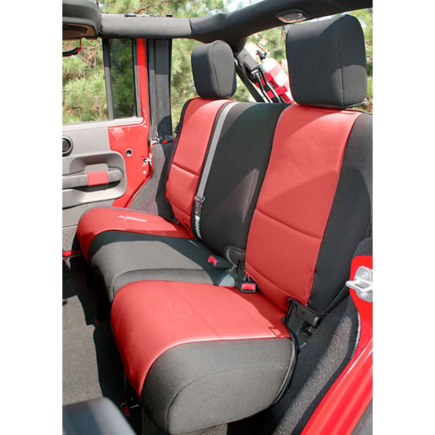 RUGGED RIDGE | 13296.53 | Seat Cover Kit, Black/Red; 11-18 Jeep Wrangler Jk, 2 Door