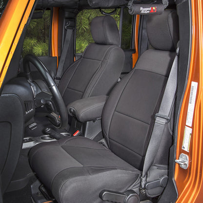 RUGGED RIDGE | 13297.01 | Seat Cover Kit, Black; 11-18 Jeep Wrangler Unlimited Jku, 4 Door