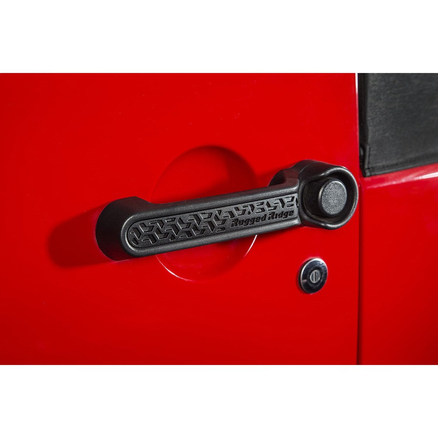 RUGGED RIDGE | 13311.49 | Door Handle Inserts, Black Tread, 4 Door; 07-17 Jk