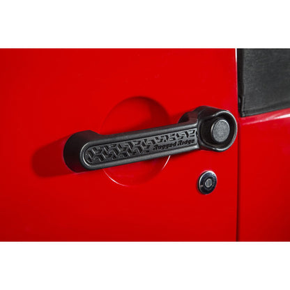 RUGGED RIDGE | 13311.49 | Door Handle Inserts, Black Tread, 4 Door; 07-17 Jk