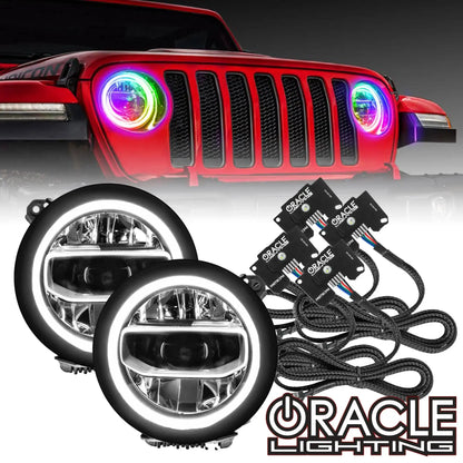 ORACLE Lighting | RGB+W Headlight DRL Upgrade | Wrangler JL / Gladiator JT | 1346-334, 1346-504, 1346-335