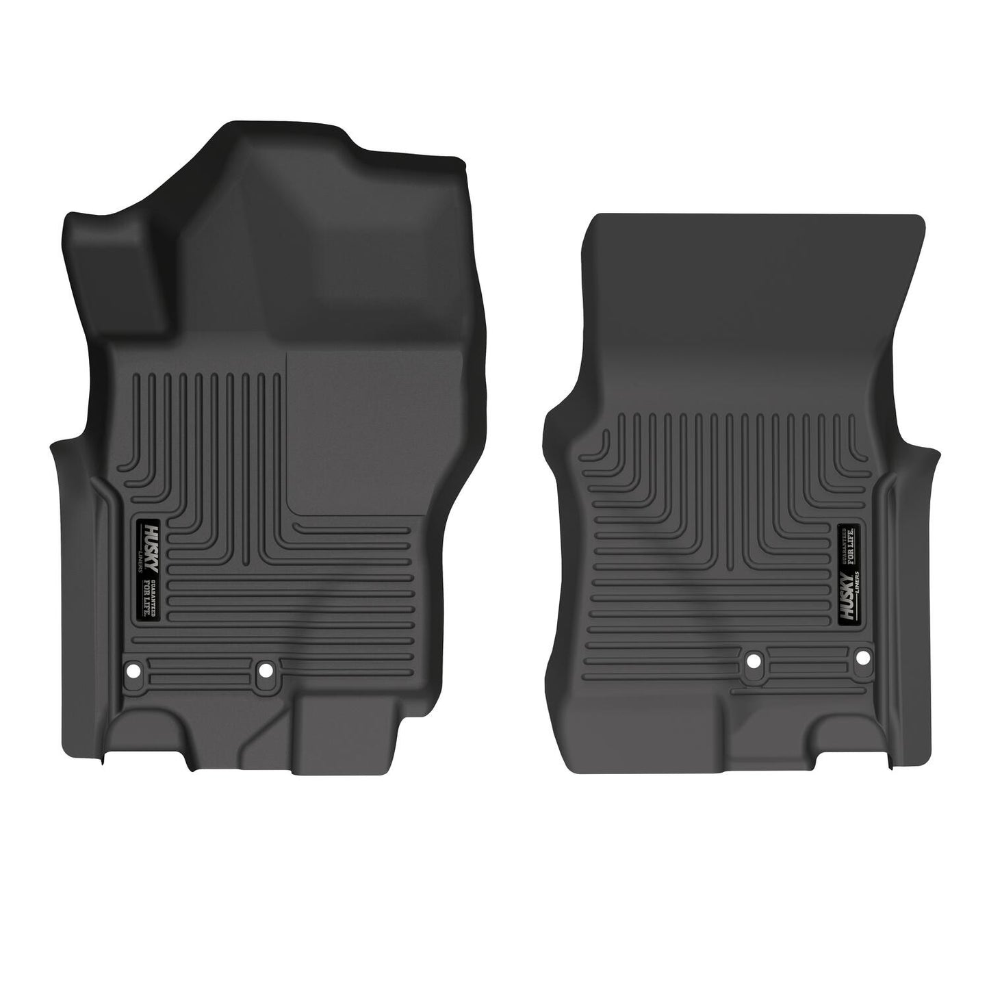 Husky Liners | Weatherbeater Front Floor Liners For 2022-2024 Frontier Husky Liners | 13521 displayed in black rubber