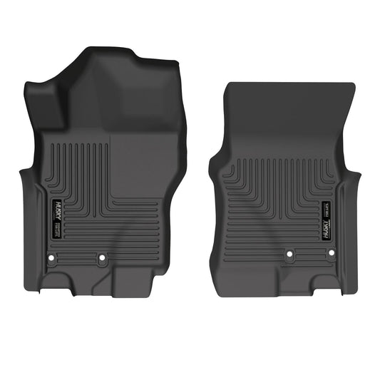 Husky Liners | Weatherbeater Front Floor Liners For 2022-2024 Frontier Husky Liners | 13521 displayed in black rubber