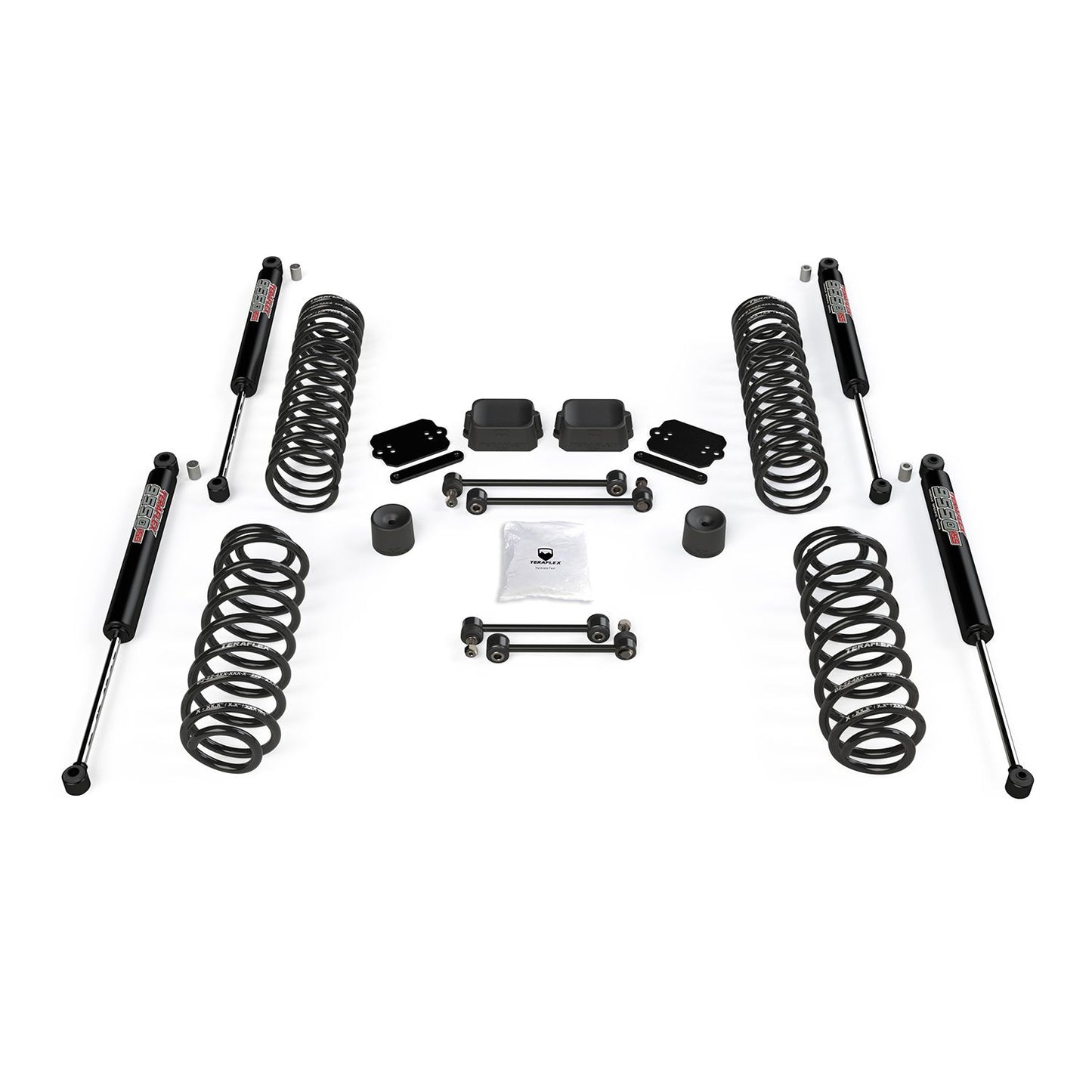 TeraFlex | 18-Up Wrangler JL 2 Door 2.5 Inch Coil Spring Base Lift Kit & 9550 VSS Twin-Tube Shocks TeraFlex | 1354252