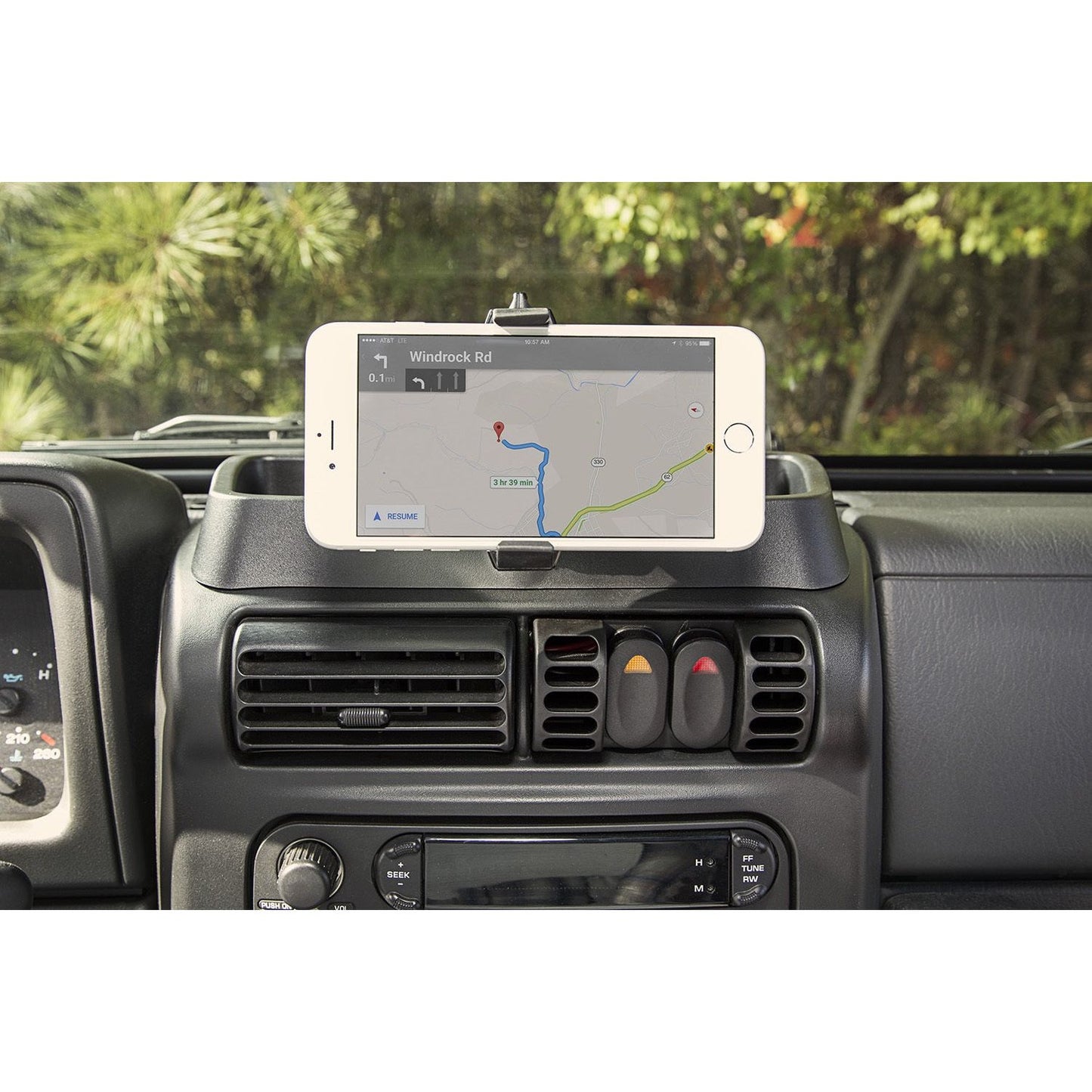RUGGED RIDGE | 13551.19 | 97-06 Wrangler Dash Multi-Mount, With Phone Holder Black