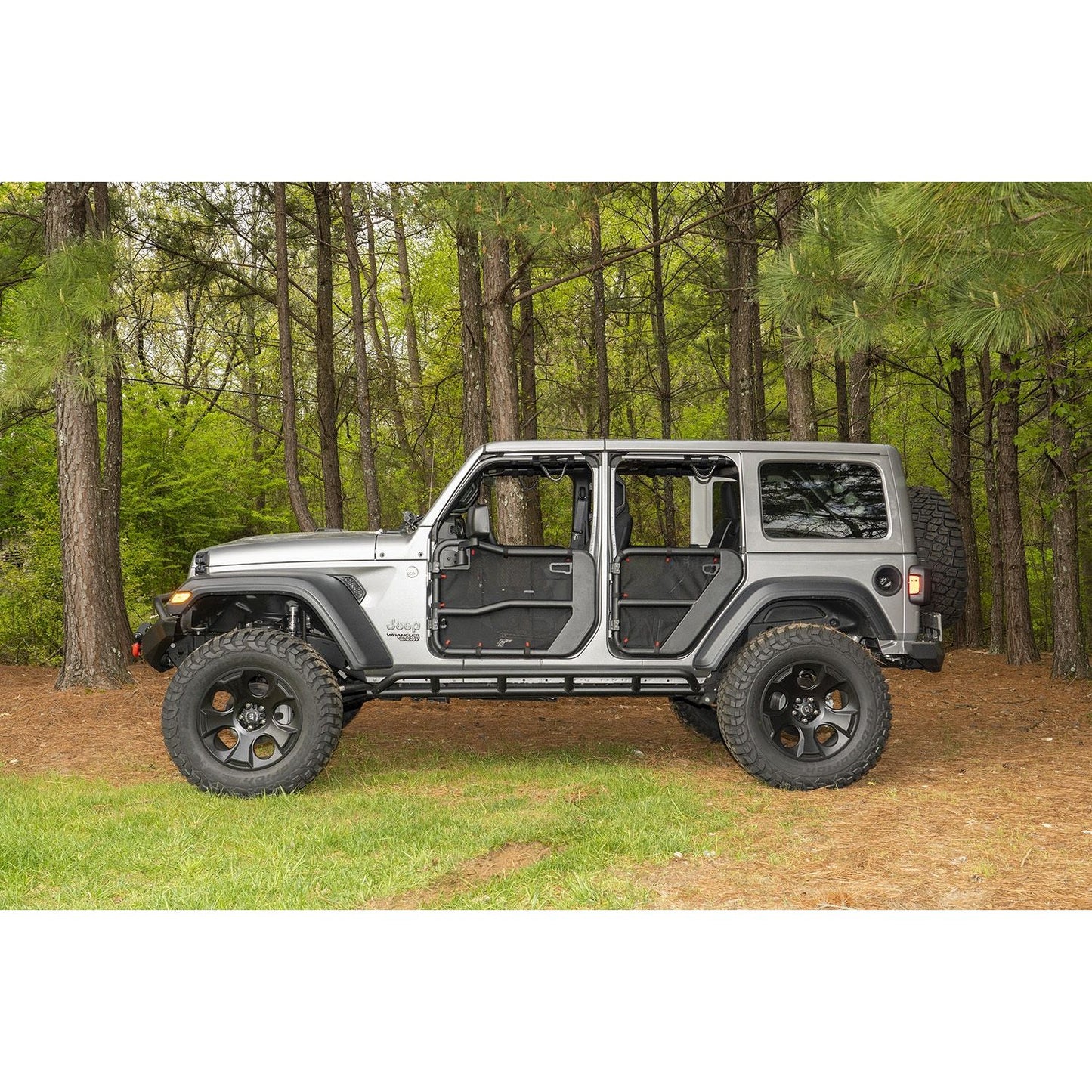 RUGGED RIDGE | 13579.54 | Fortis Tube Door Covers, Rear Pair, Black, 18-19 Jeep Wrangler Jlu