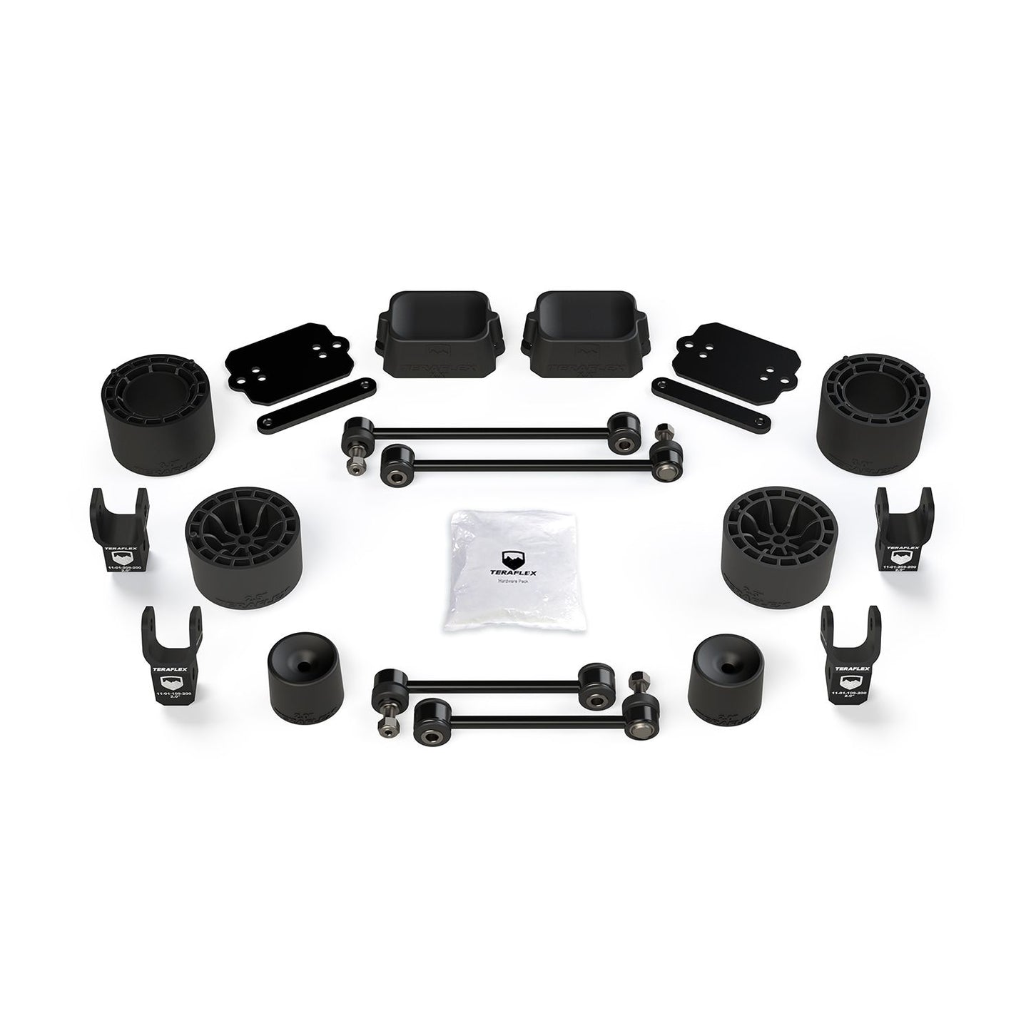 TeraFlex | 18-Up Wrangler JL 4 Door Rubicon 2.5 Inch Performance Spacer Lift Kit & Shock Extensions TeraFlex | 1365215
