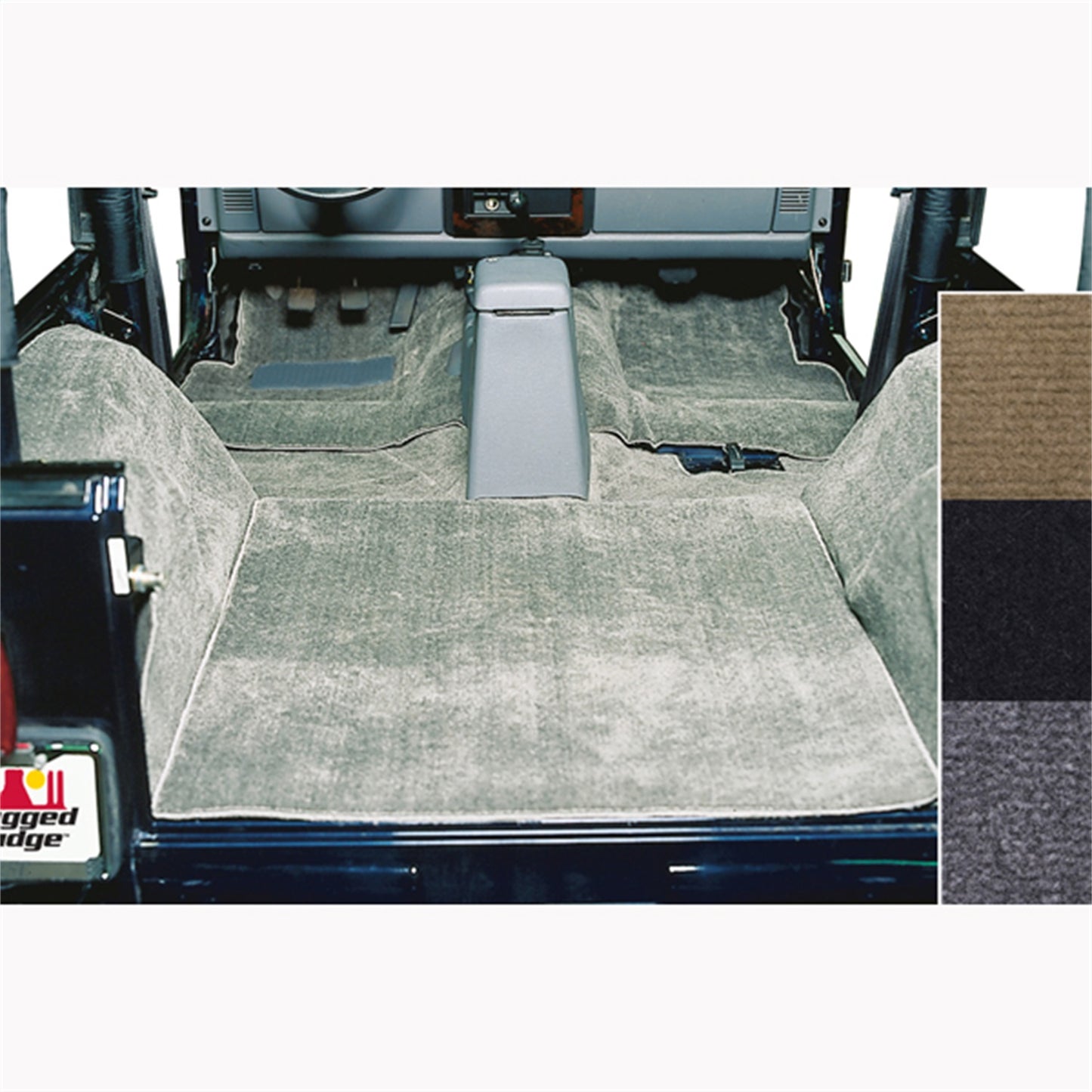 RUGGED RIDGE | 13690.09 | 76-95 Wrangler Carpet Kit Deluxe Gray 6 Pc Full Kit