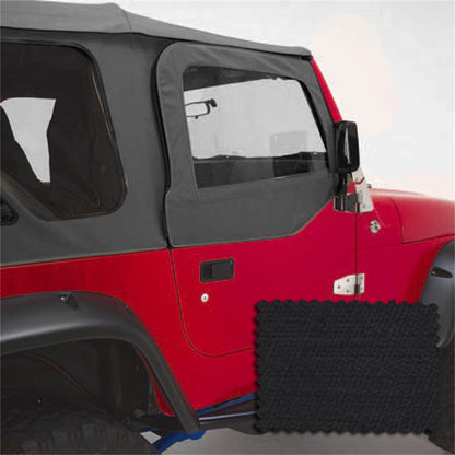 RUGGED RIDGE | 13714.35 | Upper Soft Door Kit, Black Diamond, 97-06 Jeep Wrangler
