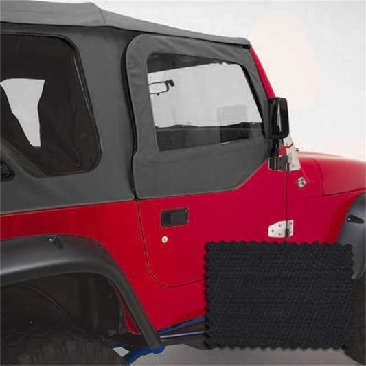 RUGGED RIDGE | 13714.35 | Upper Soft Door Kit, Black Diamond, 97-06 Jeep Wrangler