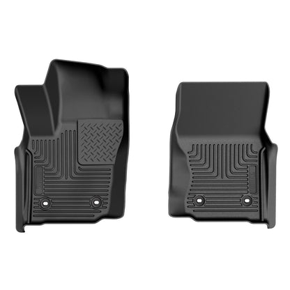 Husky Liners | Weatherbeater Front Floor Liners For 2024-2026 Tacoma Husky Liners | 13921 in black rubber design.