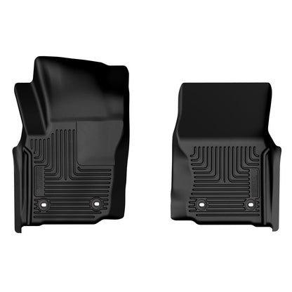 Husky Liners | Weatherbeater Front Floor Liners For 2024-2025 Tacoma Husky Liners | 13931 displayed in black rubber.