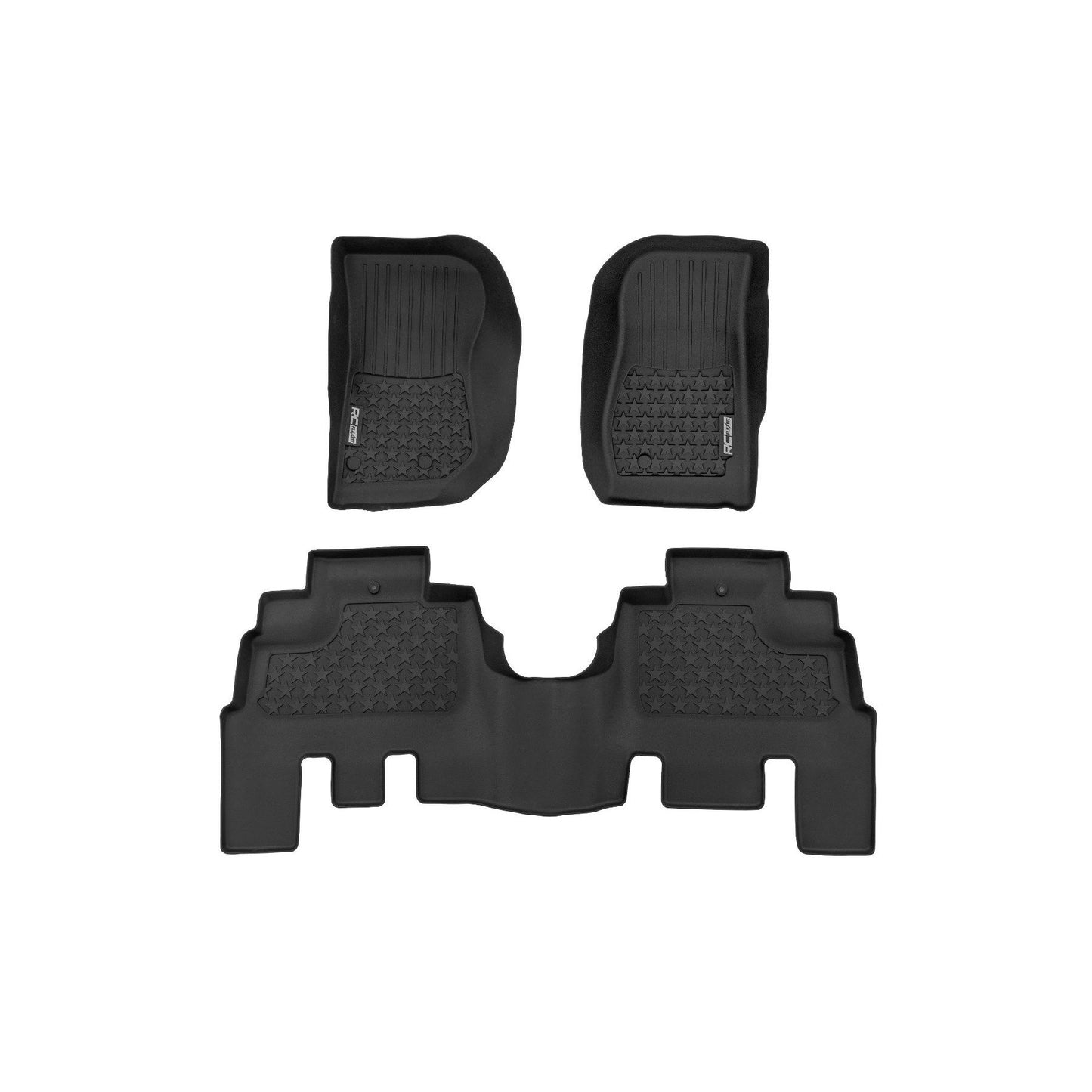 ROUGH COUNTRY Floor Mats | FR & RR | 4 Door | Jeep Wrangler Unlimited 4WD (2014-2018) | FF-61412