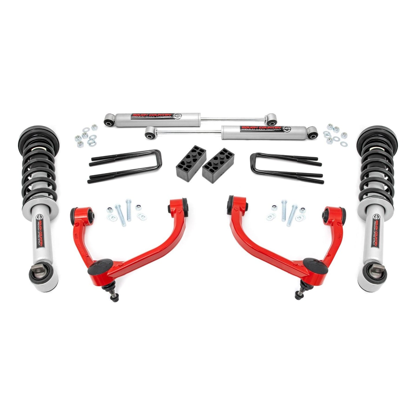 ROUGH COUNTRY | 3 Inch Lift Kit  N3 Struts  Ford F-150 4WD (2014-2020) | 54531RED