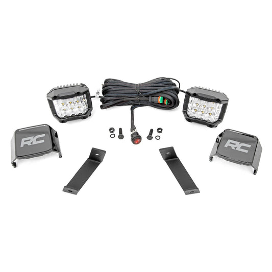 ROUGH COUNTRY LED Light Kit | Ditch Mount |  3" OSRAM | Wide | Jeep Cherokee KL (14-21) | 70082