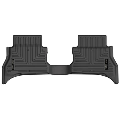 Husky Liners | Weatherbeater 2nd Seat Floor Liner For 2021-2026 Jeep Wrangler JL Husky Liners | 14081 in black rubber design.