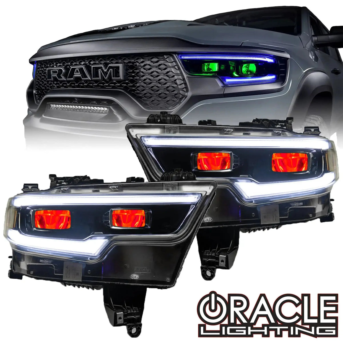 ORACLE Lighting | ColorSHIFT Demon Eye Kit | RAM 1500 LED Projectors | 1456-334