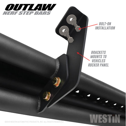 Westin Outlaw Nerf Steps 2014-2018 Chevy/GMC Silverado/Sierra 1500 Double Cab