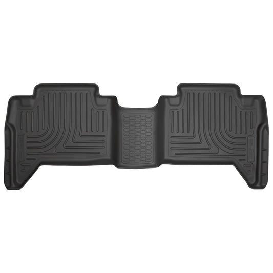 Husky Liners | Weatherbeater 2nd Seat Floor Liner For 2016-2023 Tacoma Husky Liners | 14951 in black rubber design.