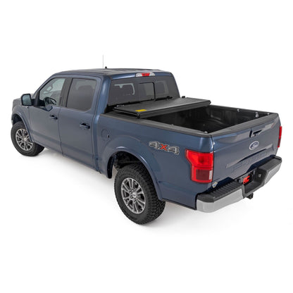ROUGH COUNTRY Hard Low Profile Bed Cover | 5'7" Bed | Ford F-150 (15-20)/Raptor (17-20)  | 47220550B