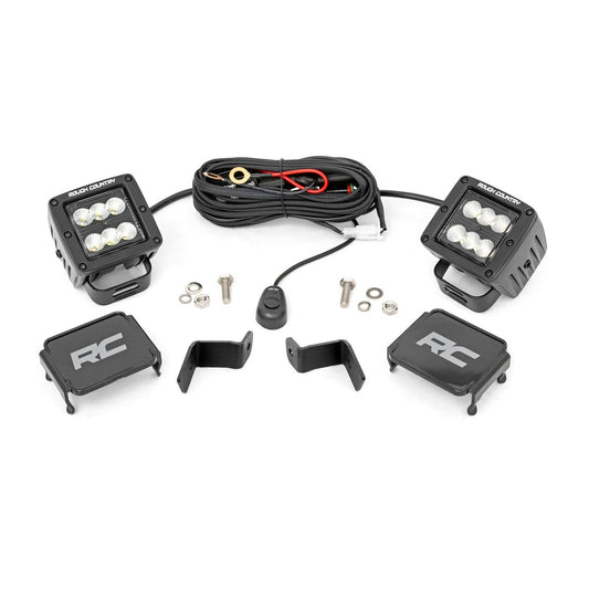 ROUGH COUNTRY LED Light Kit | Ditch Mount | 2" Black Pair | Flood | Ford F-150 (15-25)/F-150 Lightning (22-25)  | 71029
