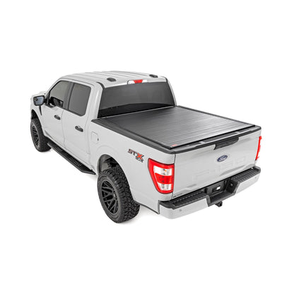 ROUGH COUNTRY Hard Roll Up Bed Cover | 5'7" Bed | Ford F-150 (15-25)/F-150 Lightning (22-25)  | 50221550