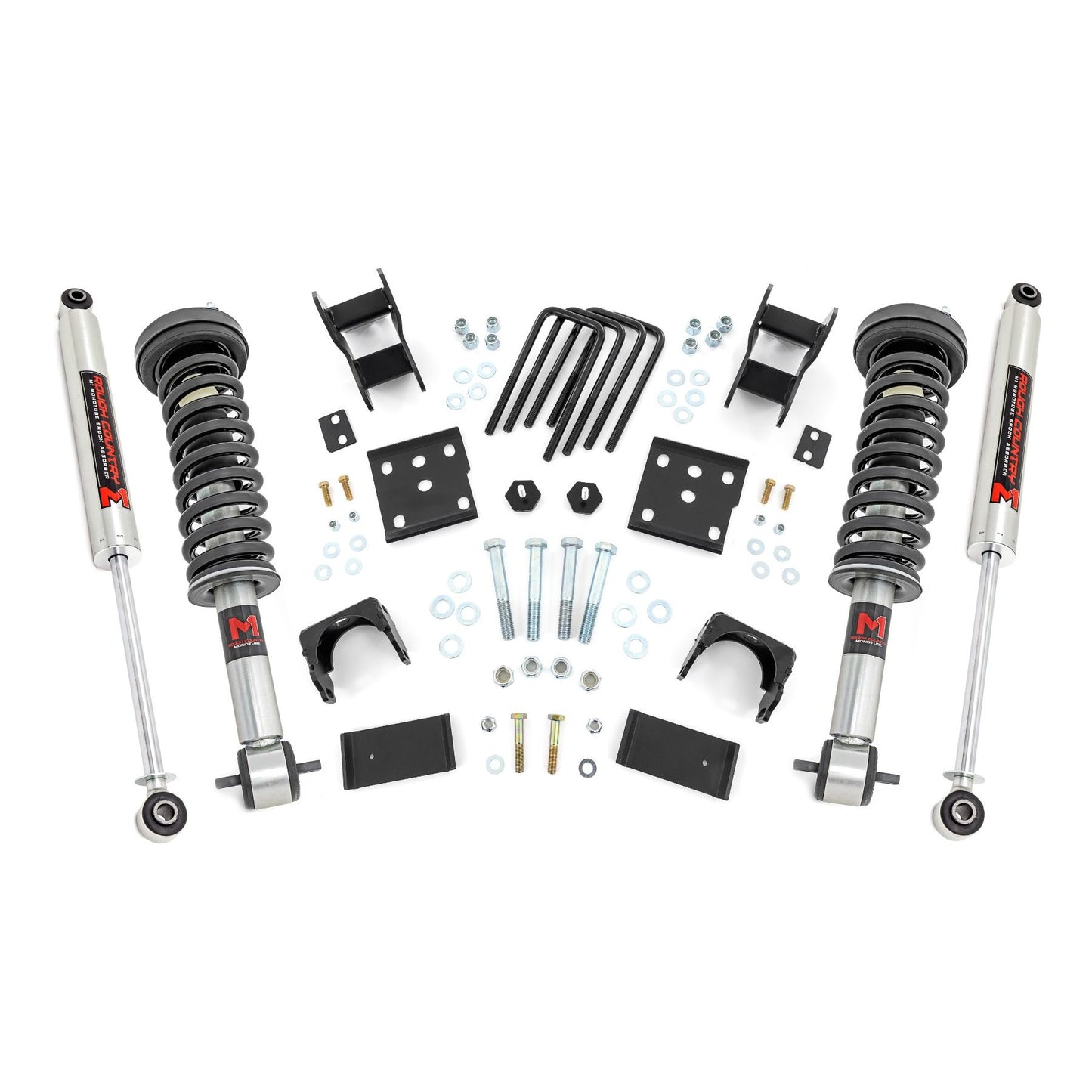 ROUGH COUNTRY | 2 Inch Lowering Kit  4 Inch Rear Lowering  M1  Ford F-150 4WD (2015-2026) | 47540