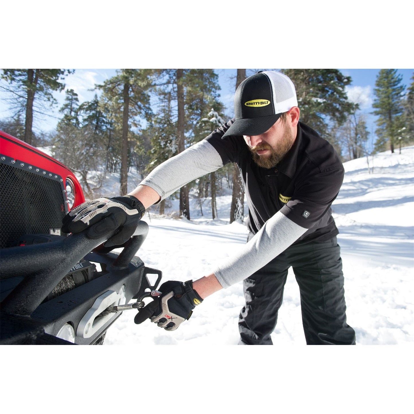 SMITTYBILT | Gloves Black/Gray Logo XLarge Eva Foam Palm Pads Smittybilt |1505