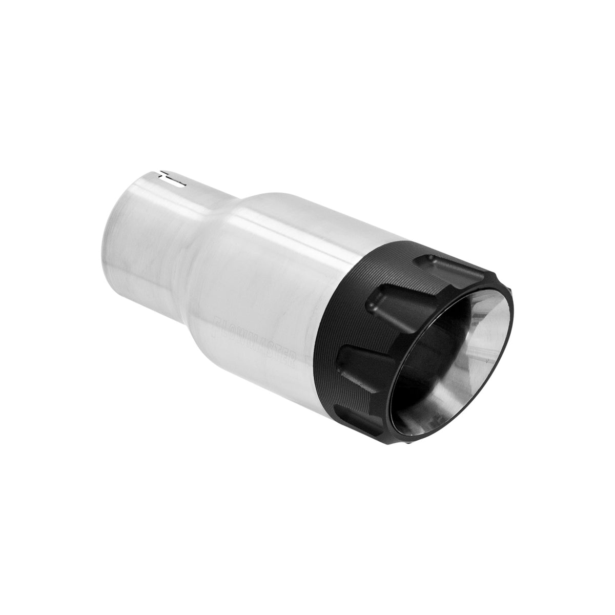 FLOWMASTER Exhaust Tip Exhaust Tip 3.50 Inch Angled Brushed Ss/Black Alum Fits 2.50 In Tubing-Clamp On