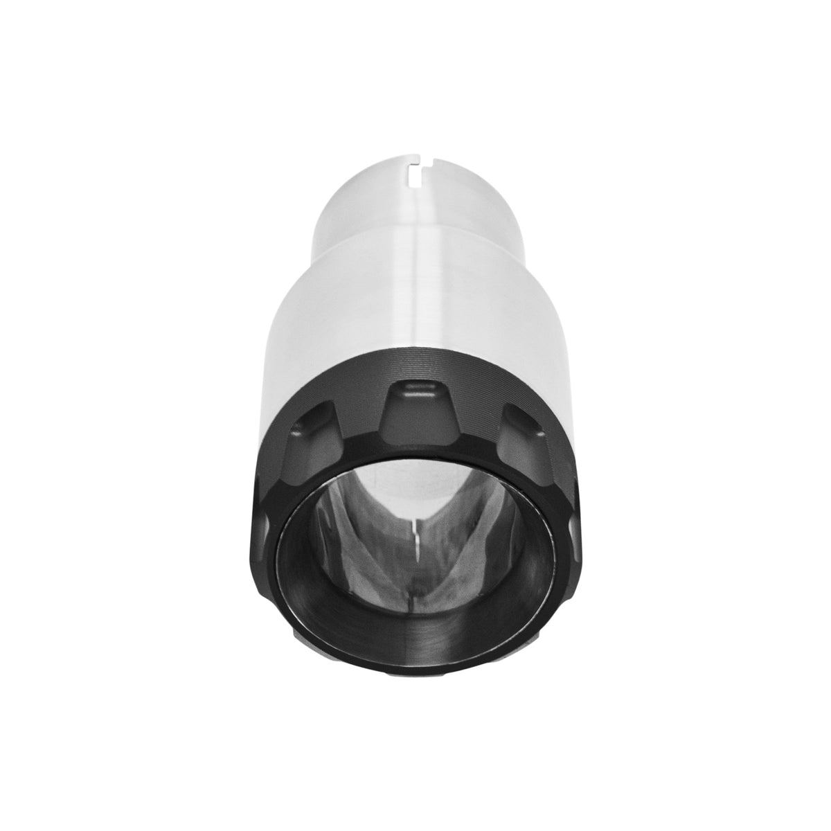 FLOWMASTER Exhaust Tip Exhaust Tip 3.50 Inch Angled Brushed Ss/Black Alum Fits 2.50 In Tubing-Clamp On