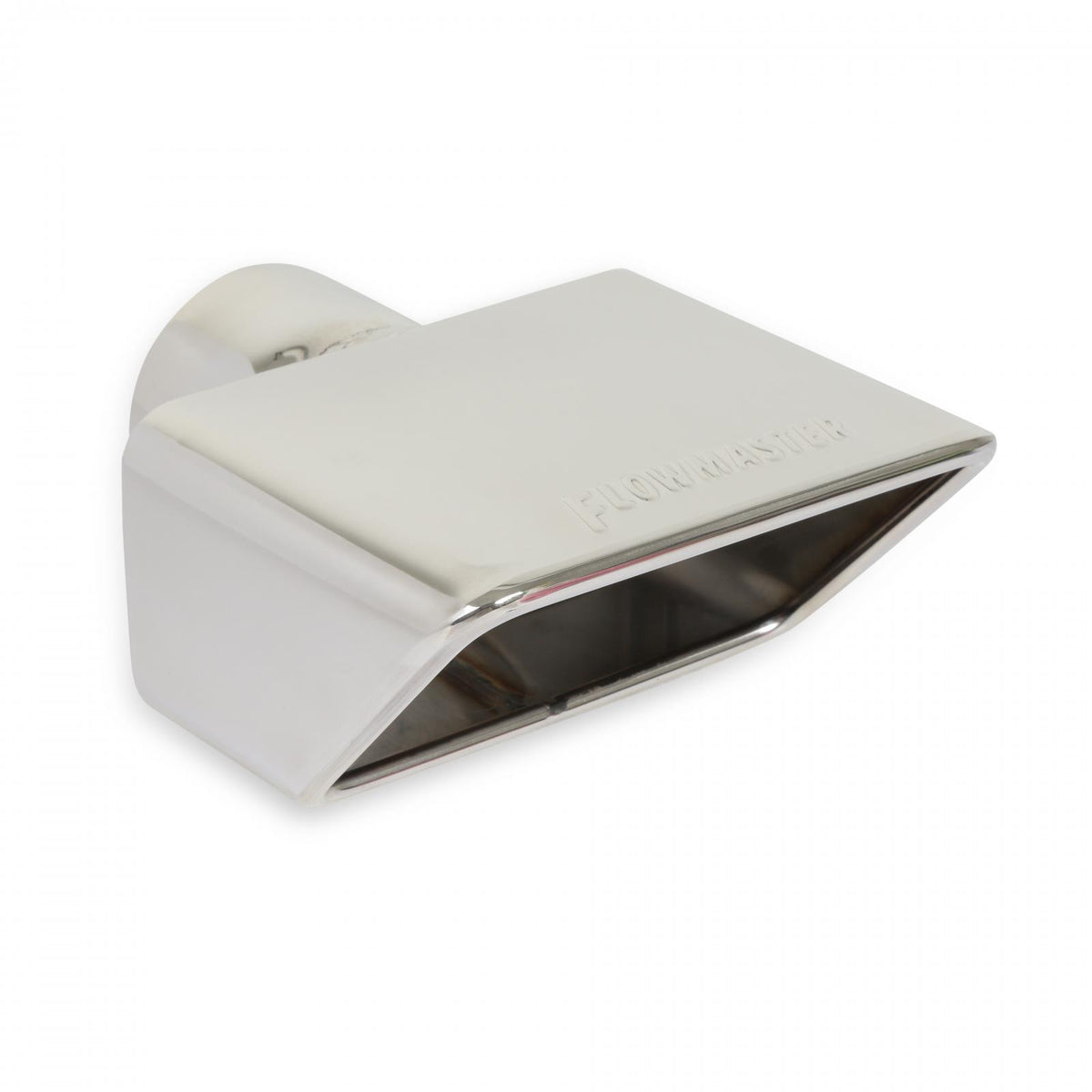 FLOWMASTER Exhaust Tip Exhaust Tip 3.0 X 5.5 Polished Angle Rolled Edge Fits 2.5 Inch Tubing