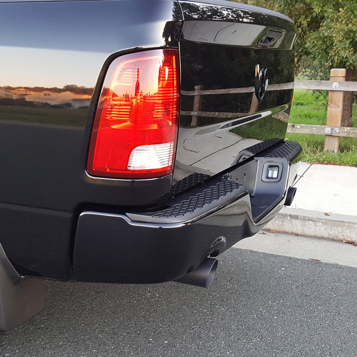 FLOWMASTER Exhaust Tip Direct Fit Fits 2009-2024 (2019-2024 Classic Body) Ram 1500, 5.7L Hemi With Factory Dual Exhaust Black