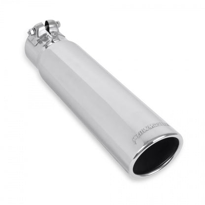 FLOWMASTER Exhaust Tip Exhaust Tip 3.00 Inch Rolled Angle Polished SS Fits 2.50 Inch Tubing Clamp On