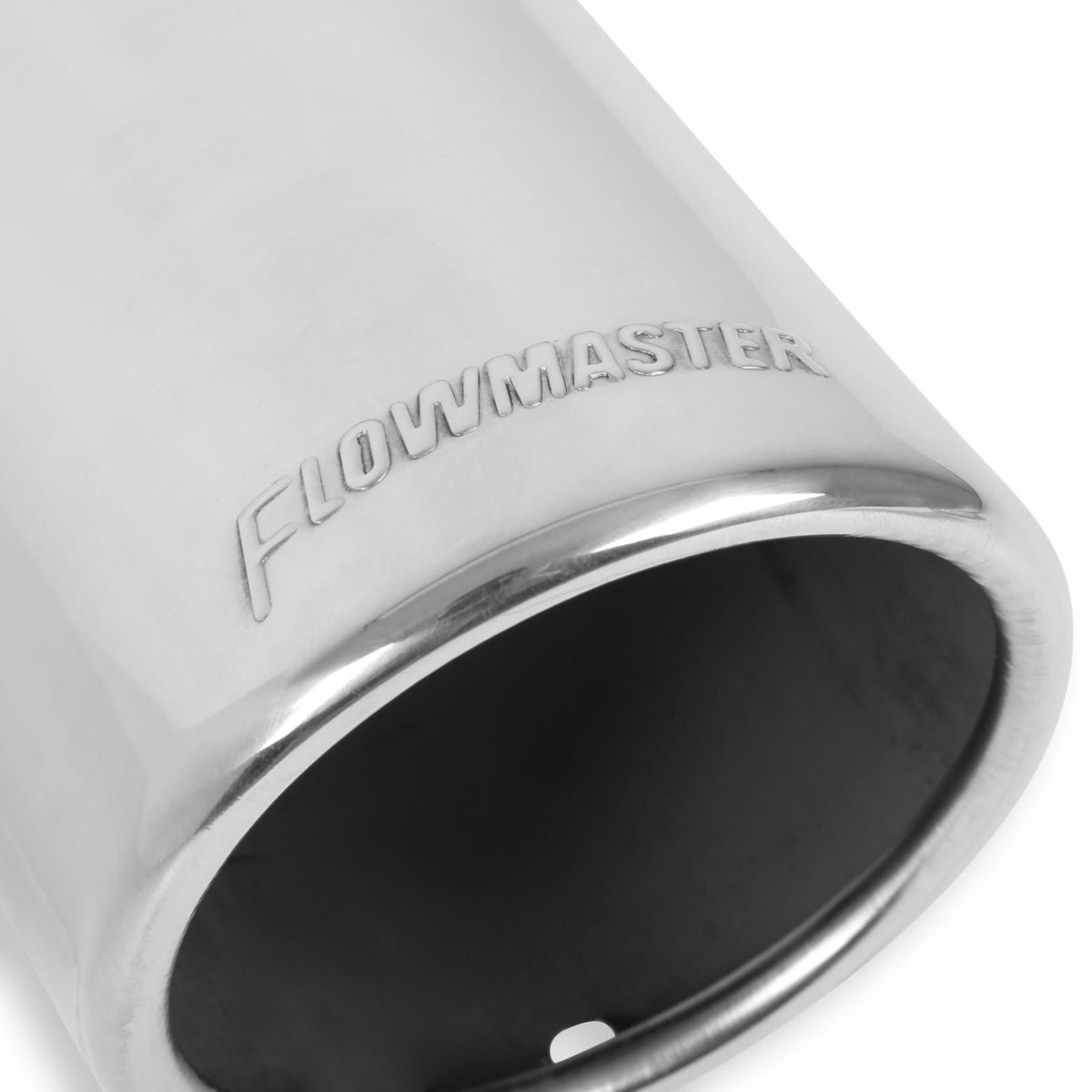 FLOWMASTER Exhaust Tip Exhaust Tip 3.50 Inch Rolled Angle Polished SS Fits 3.00 Inch Tubing Clamp On