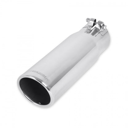 FLOWMASTER Exhaust Tip Exhaust Tip 3.50 Inch Rolled Angle Polished SS Fits 3.00 Inch Tubing Clamp On