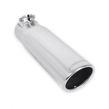 FLOWMASTER Exhaust Tip Exhaust Tip 3.50 Inch Rolled Angle Polished SS Fits 3.00 Inch Tubing Clamp On