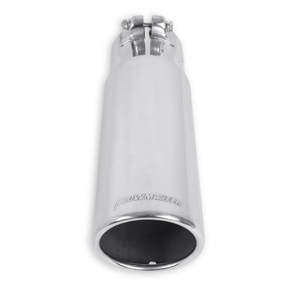 FLOWMASTER Exhaust Tip Exhaust Tip 3.50 Inch Rolled Angle Polished SS Fits 3.00 Inch Tubing Clamp On