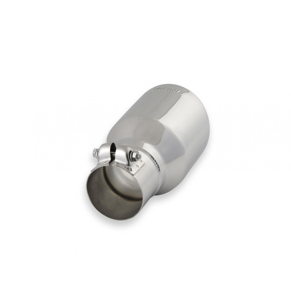 FLOWMASTER Exhaust Tip Exhaust Tip 4.00 Inch Rolled Angle Polished SS Fits 2.50 Inch Tubing Clamp On