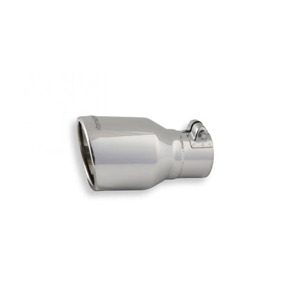FLOWMASTER Exhaust Tip Exhaust Tip 4.00 Inch Rolled Angle Polished SS Fits 2.50 Inch Tubing Clamp On