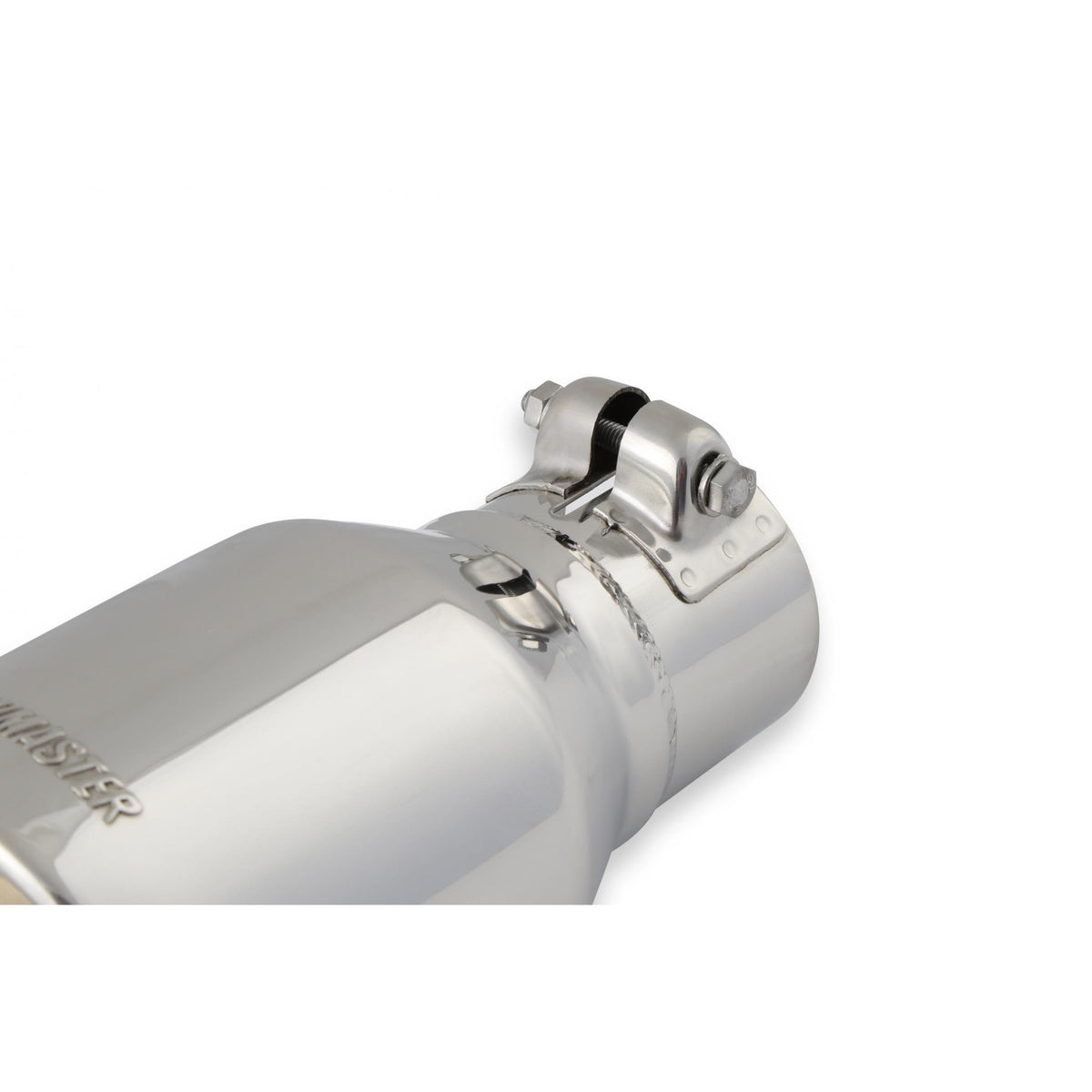 FLOWMASTER Exhaust Tip Exhaust Tip 4.00 Inch Rolled Angle Polished SS Fits 2.50 Inch Tubing Clamp On