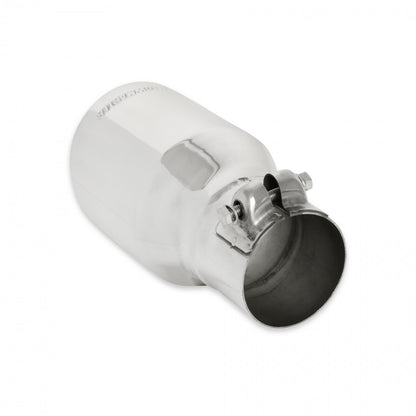 FLOWMASTER Exhaust Tip Exhaust Tip 4.00 Inch Rolled Angle Polished SS Fits 2.50 Inch Tubing Clamp On
